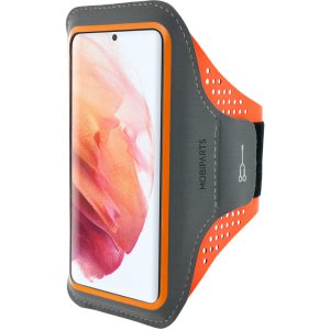 Mobiparts Comfort Fit Sport Armband Samsung Galaxy S21 Neon Orange