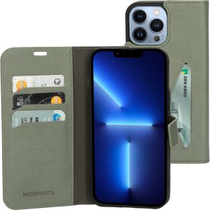 Mobiparts Classic Wallet Case Apple iPhone 13 Pro Max Stone Green