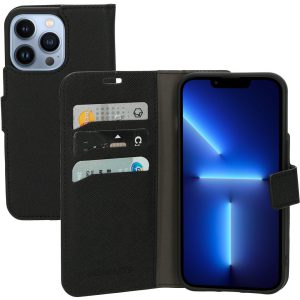 Mobiparts Saffiano Wallet Case Apple iPhone 13 Pro Black