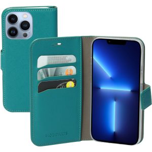 Mobiparts Saffiano Wallet Case Apple iPhone 13 Pro Turquoise