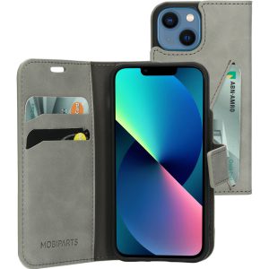 Mobiparts Classic Wallet Case Apple iPhone 13 Mini Granite Grey