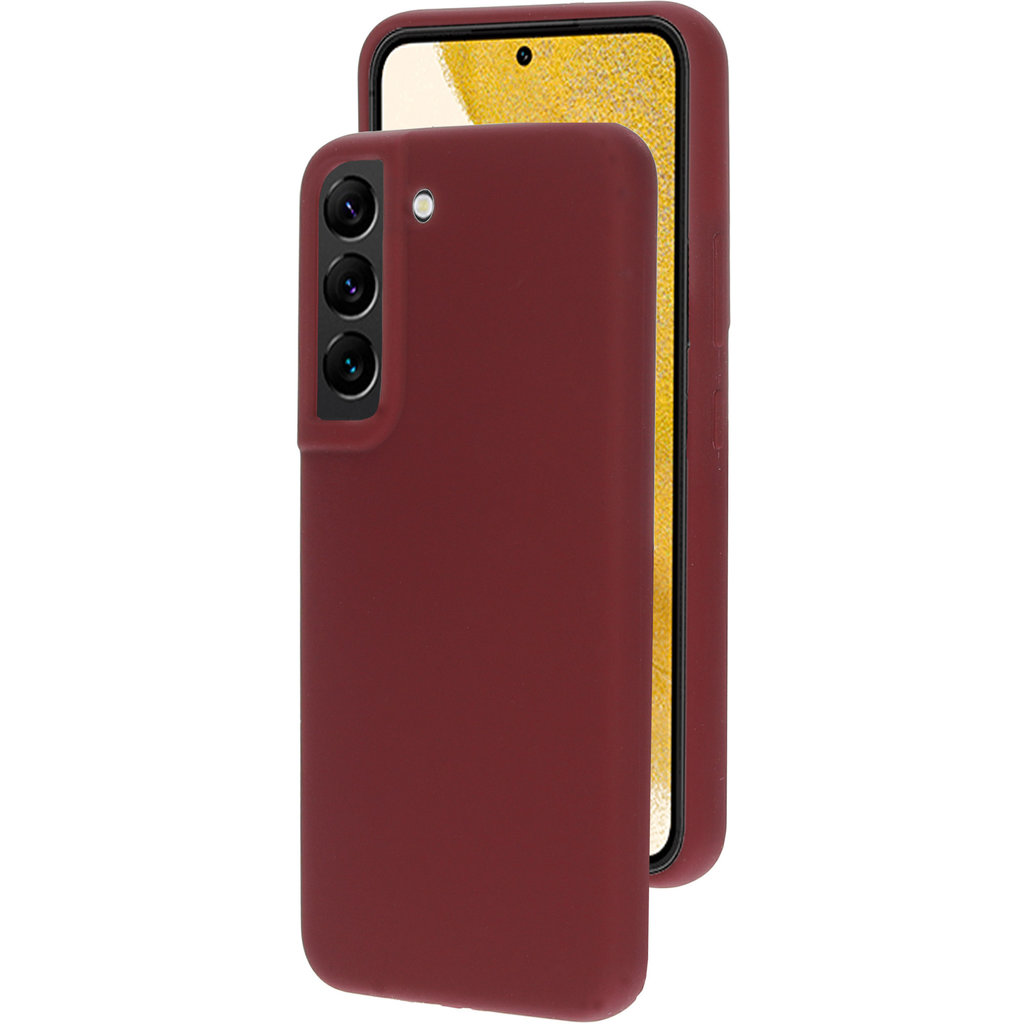 Mobiparts Silicone Cover Samsung Galaxy S22 Plum Red
