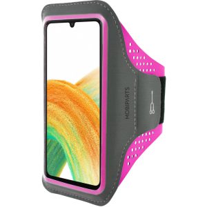 Mobiparts Comfort Fit Sport Armband Samsung Galaxy A33 5G (2021) Neon Pink