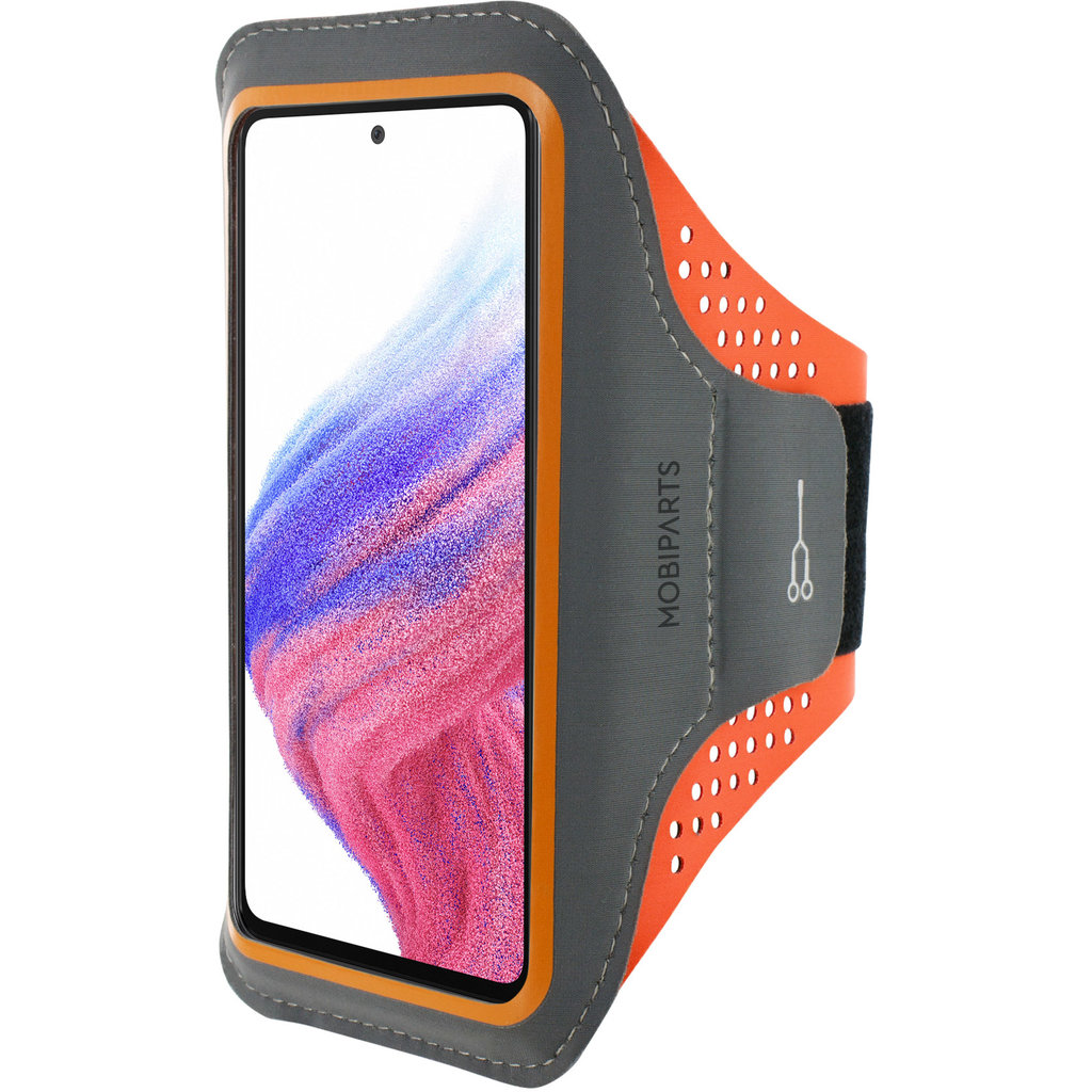 Mobiparts Comfort Fit Sport Armband Samsung Galaxy A53 5G (2022) Neon Orange