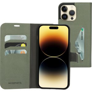 Mobiparts Classic Wallet Case Apple iPhone 14 Pro Max Stone Green