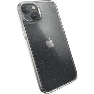 Speck Presidio Perfect Clear Glitter Apple iPhone 14 Plus/15 Plus Clear / Gold Glitter - with Microban