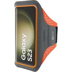 Mobiparts Comfort Fit Sport Armband Samsung Galaxy S23 (2023) Neon Orange
