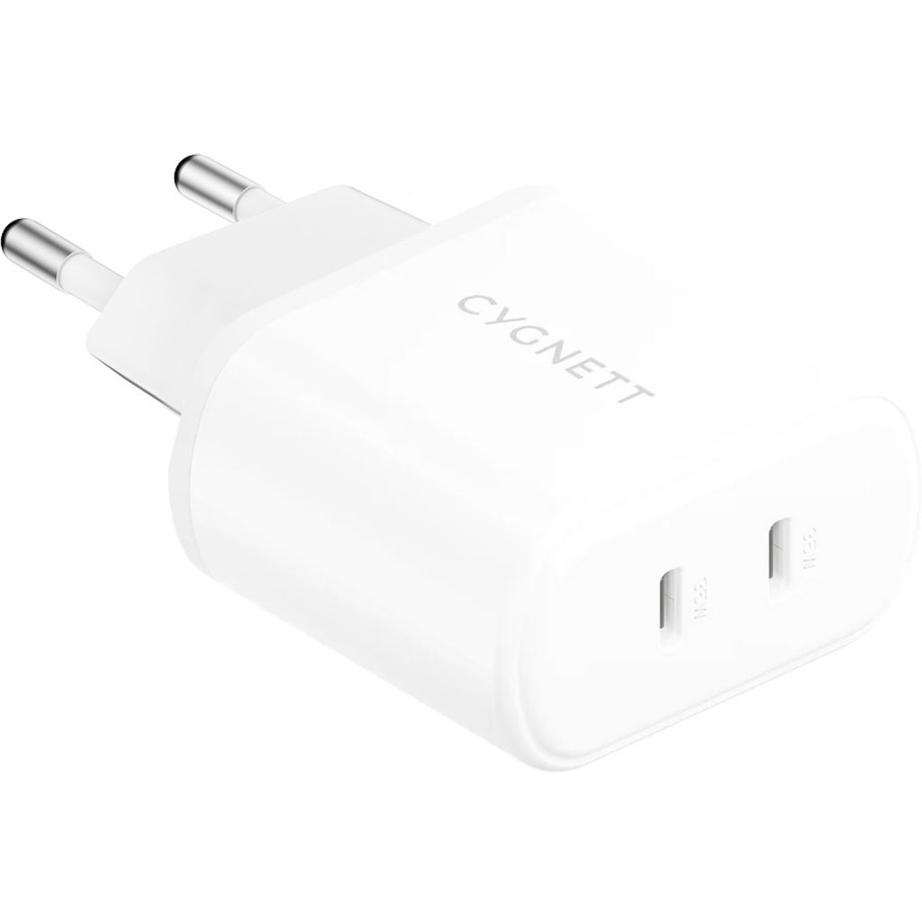 Cygnett Powerplus 35W Dual USB-C Charger White