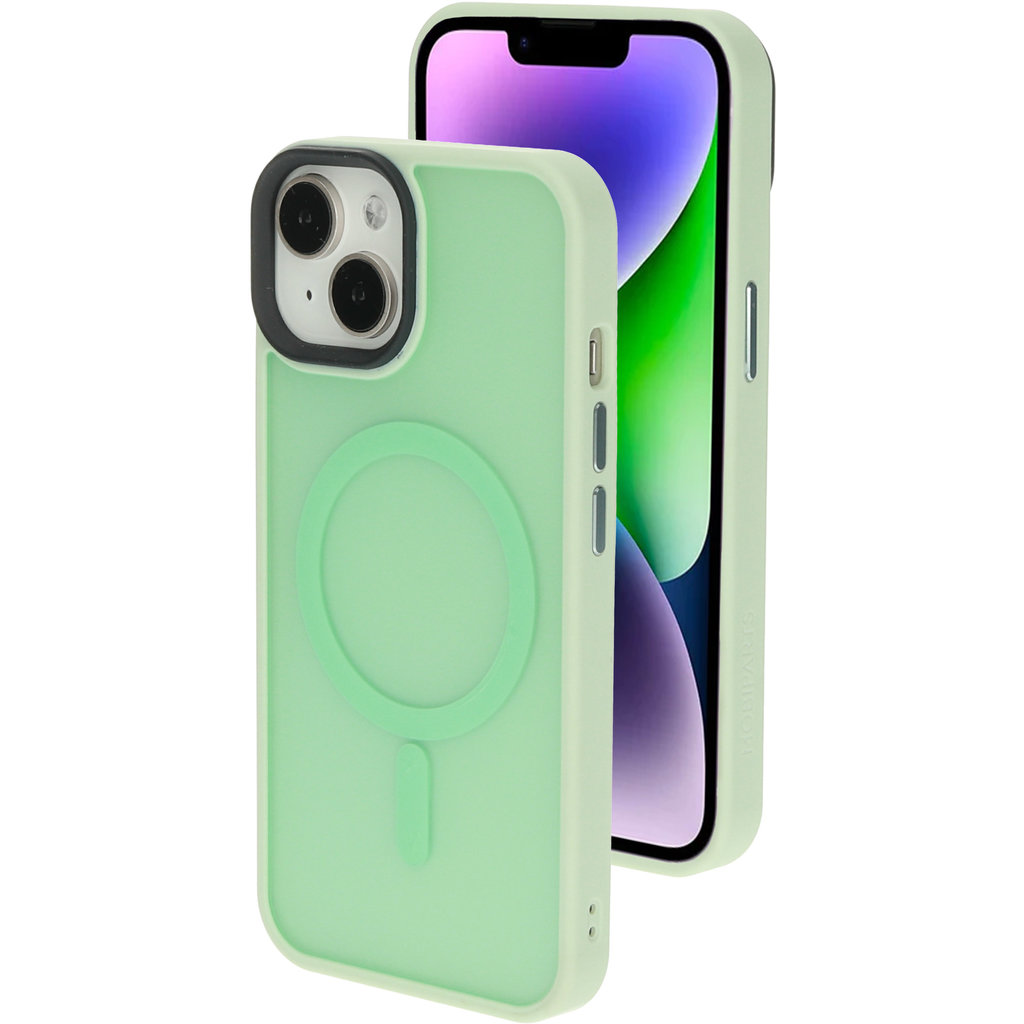 Mobiparts Hardcover Apple iPhone 14 Plus Satin Light Green Ltd Edition(Magsafe Compatible)