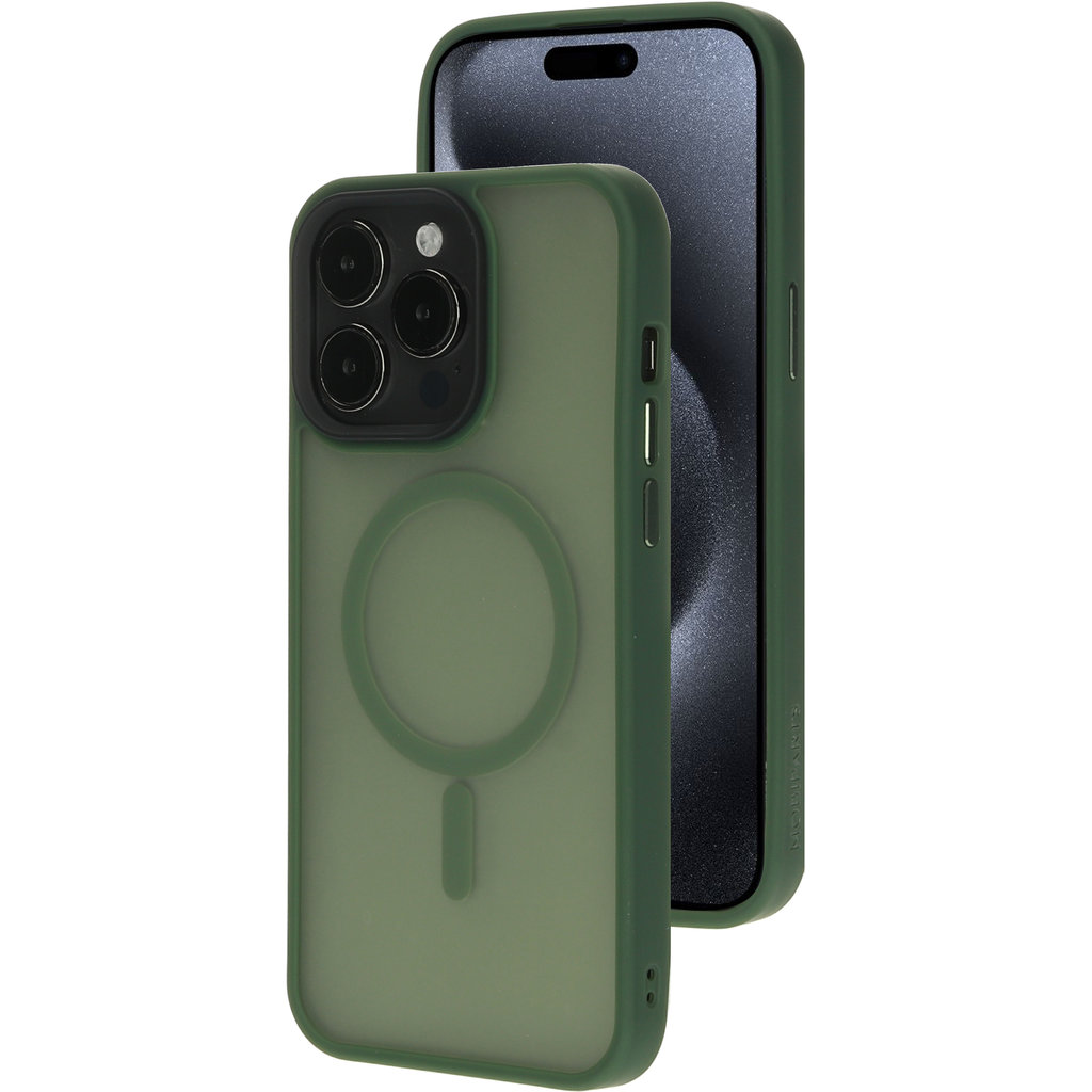 Mobiparts Hardcover Apple iPhone 15 Pro Max Satin Green (Magsafe Compatible)