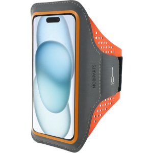 Mobiparts Comfort Fit Sport Armband Apple iPhone 15 Neon Orange