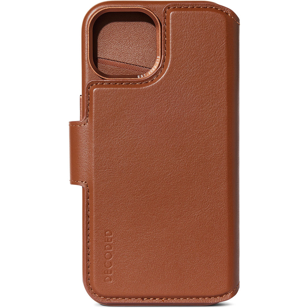 Decoded Leather Detachable Wallet Apple iPhone 15 Tan