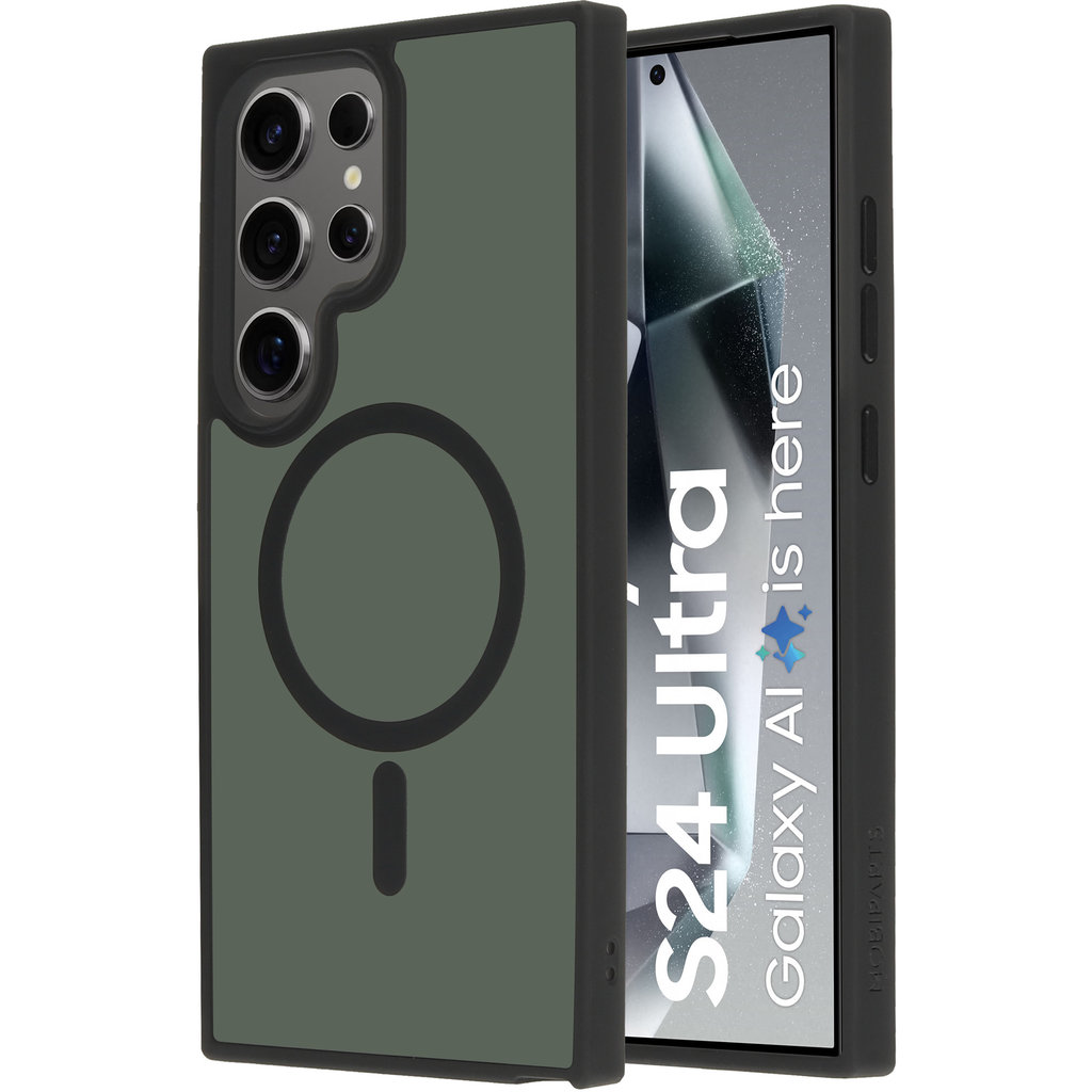 Mobiparts Hardcover Samsung Galaxy S24 Ultra Satin Black (Magsafe Compatible)