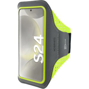 Mobiparts Comfort Fit Sport Armband Samsung Galaxy S24 Neon Green