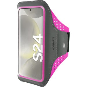 Mobiparts Comfort Fit Sport Armband Samsung Galaxy S24 Neon Pink