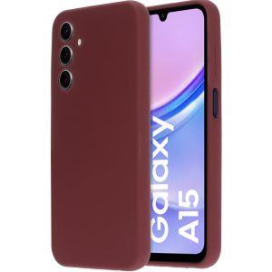 Mobiparts Silicone Cover Samsung Galaxy A15 Plum Red