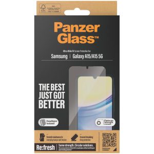 PanzerGlass Samsung Galaxy A15 4G/5G Ultra-Wide Fit Refresh with EasyAligner