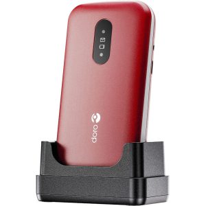 Doro 2820 4G Red/White + Cradle