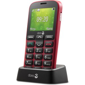 Doro 1380 2G Red + Cradle