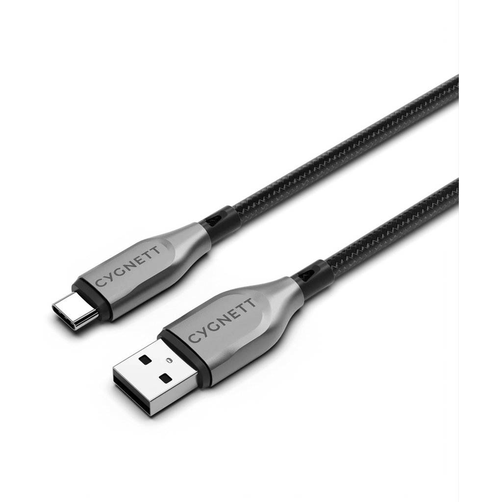 Cygnett Armoured Braided USB-C to USB Cable 2m Black