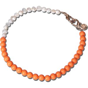 Casetastic Wrist band Beads and Pearls - Orange (30cm)