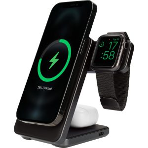 Mobiparts Foldable Wireless 3 in 1 Charger 15W Triangle Aluminum