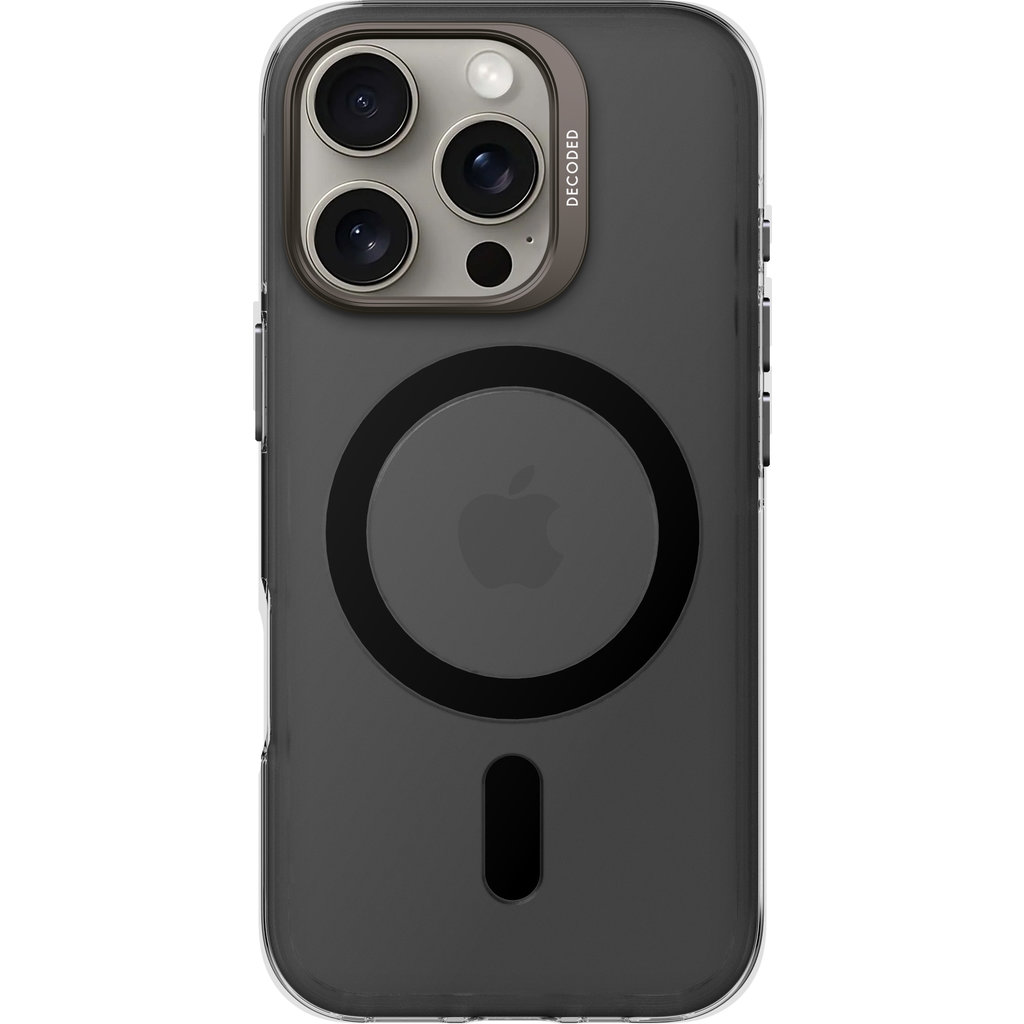 Decoded Recycled Plastic Transparent Backcover Apple iPhone 16 Pro Frosted Black