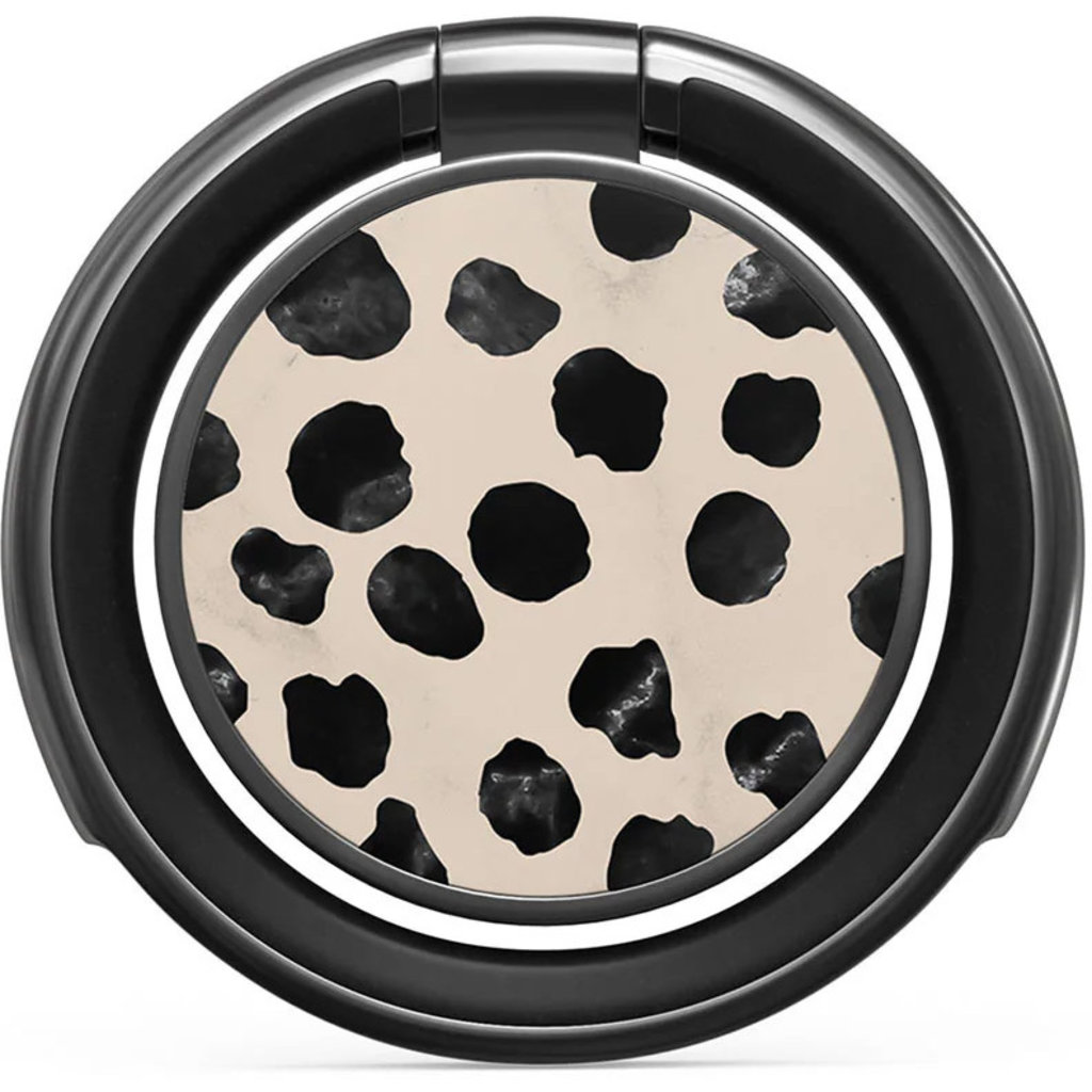 Burga Phone Ring Holder Gunmetal - Almond Latte