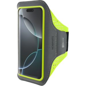 Mobiparts Comfort Fit Sport Armband Apple iPhone 16 Pro Neon Green