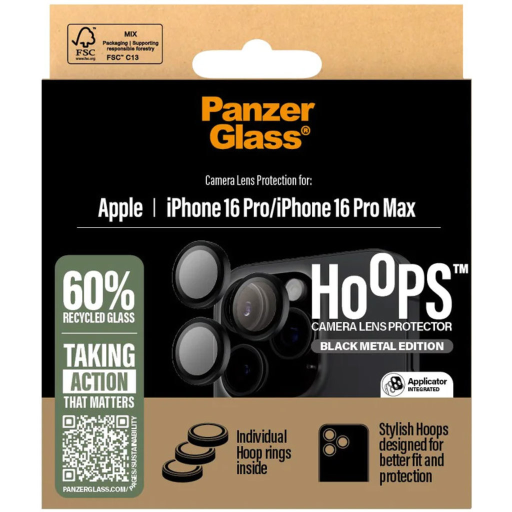 Panzerglass Hoops Rings Apple iPhone 16 Pro/16 Pro Max - Black