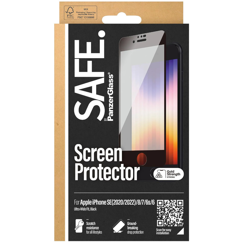 SAFE by Panzerglass Apple iPhone SE/8/7/6 - Edge-to-Edge