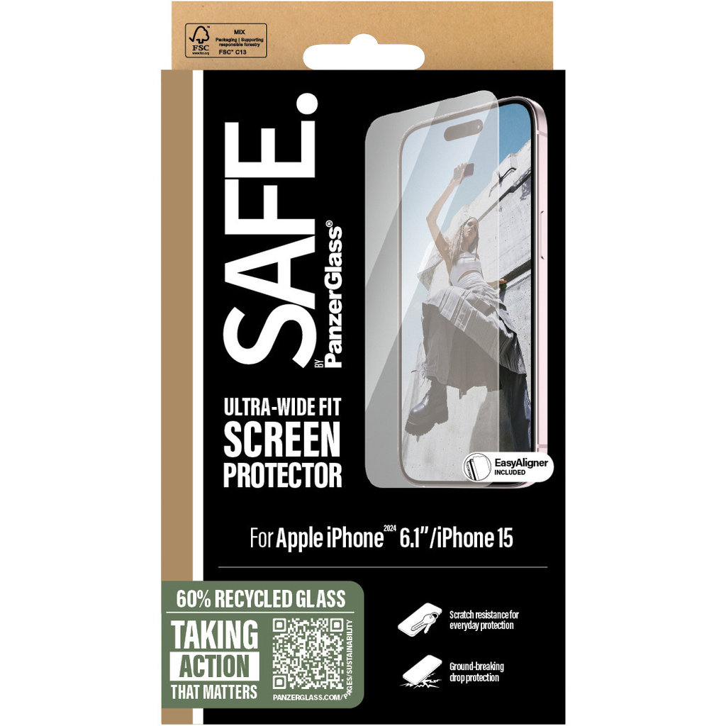SAFE by Panzerglass Apple iPhone 16/15 - Ultra-Wide-Fit