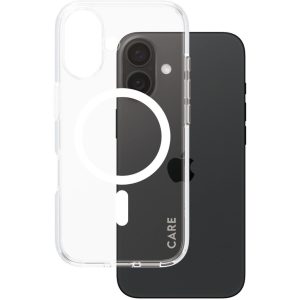 CARE by PanzerGlass Flagship Case Transparent Urban Combat w. White MagSafe iPhone 16