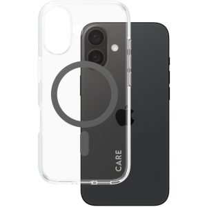 CARE by PanzerGlass Flagship Case Transparent Urban Combat w. Black MagSafe iPhone 16