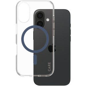 CARE by PanzerGlass Flagship Case Transparent Urban Combat w. Blue MagSafe iPhone 16