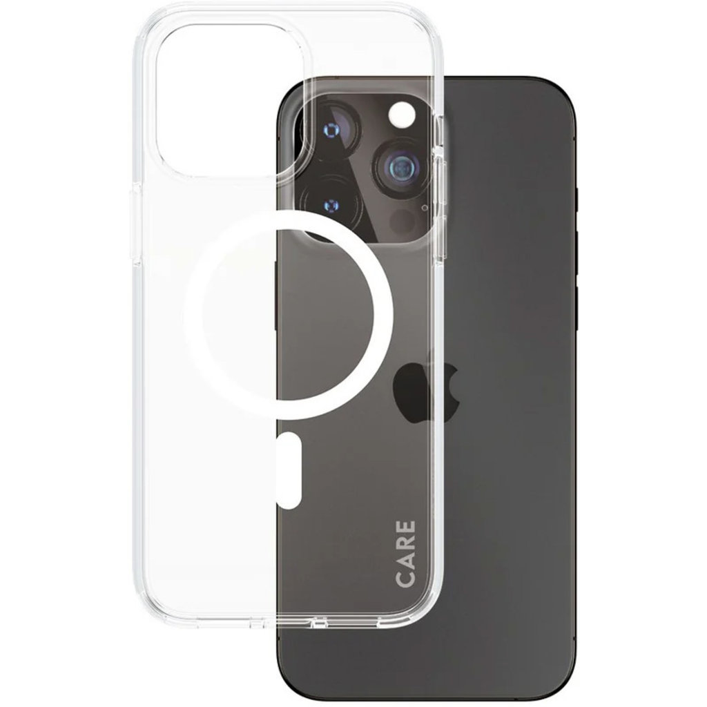 CARE by PanzerGlass Flagship Case Transparent Urban Combat w. White MagSafe iPhone 15 Pro Max