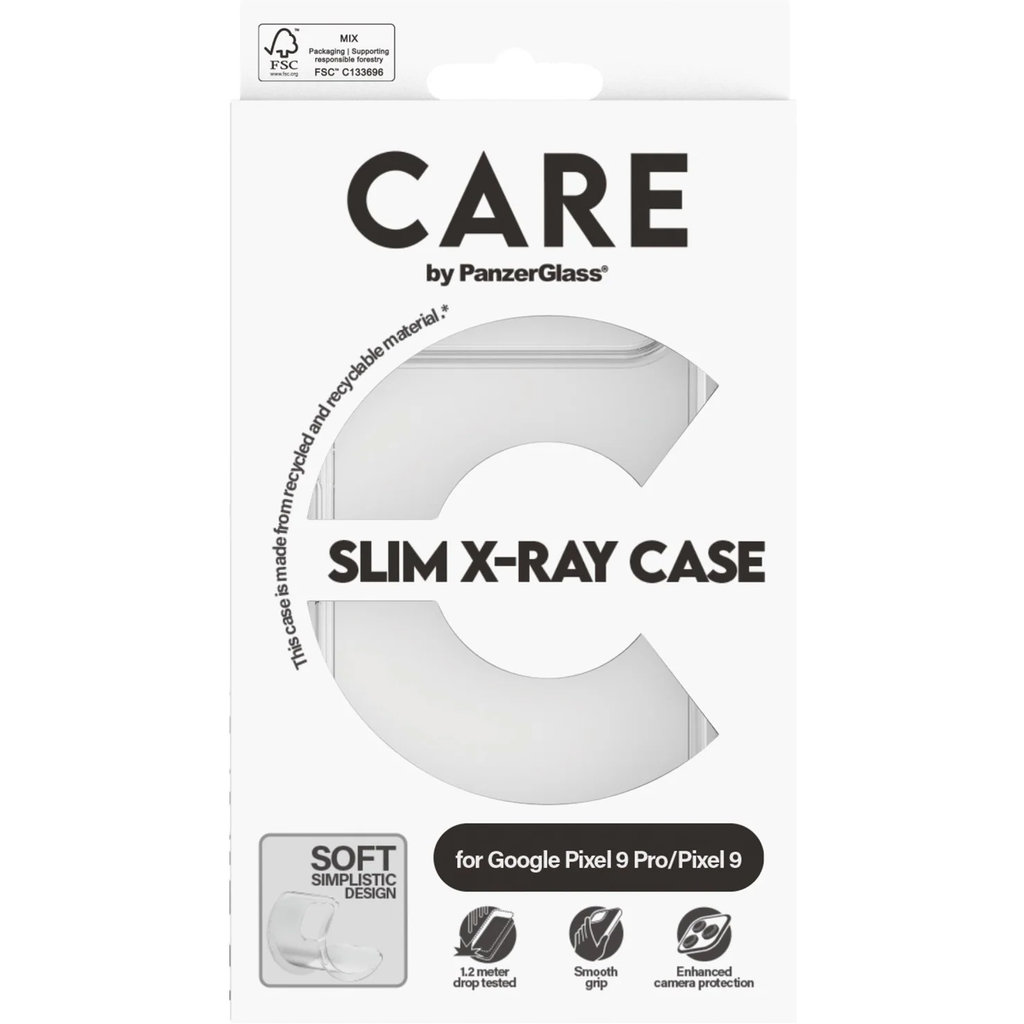 CARE by PanzerGlass Fashionable Case Transparent X-Ray Soft Basic Google Pixel 9/9 Pro