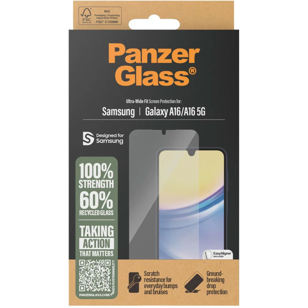 PanzerGlass Samsung Galaxy A16 Ultra-Wide Fit Refresh with EasyAligner