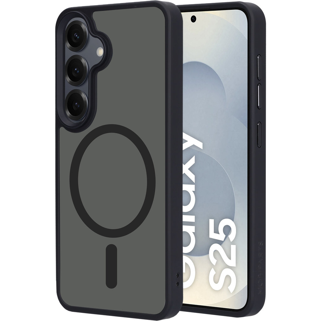 Mobiparts Hardcover Samsung Galaxy S25 Satin Black (Magsafe Compatible)