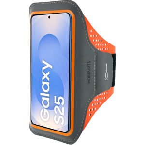 Mobiparts Comfort Fit Sport Armband Samsung Galaxy S25 Neon Orange