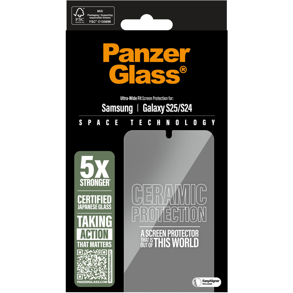 Panzerglass Ceramic Samsung Galaxy S25/S24 - Ultra-Wide Fit
