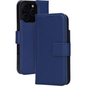 Mobiparts Leather Wallet Case Apple iPhone 16 Pro Blue (MagSafe Compatible)