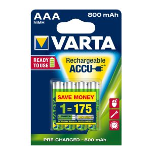 Varta Rechargeable Battery AAA 800 mAh (4-pack)