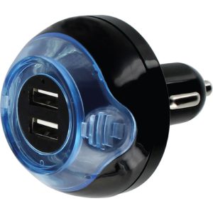 FreshTech Dual USB Car Charger 2.4A + Air Freshener (New Car Smell)