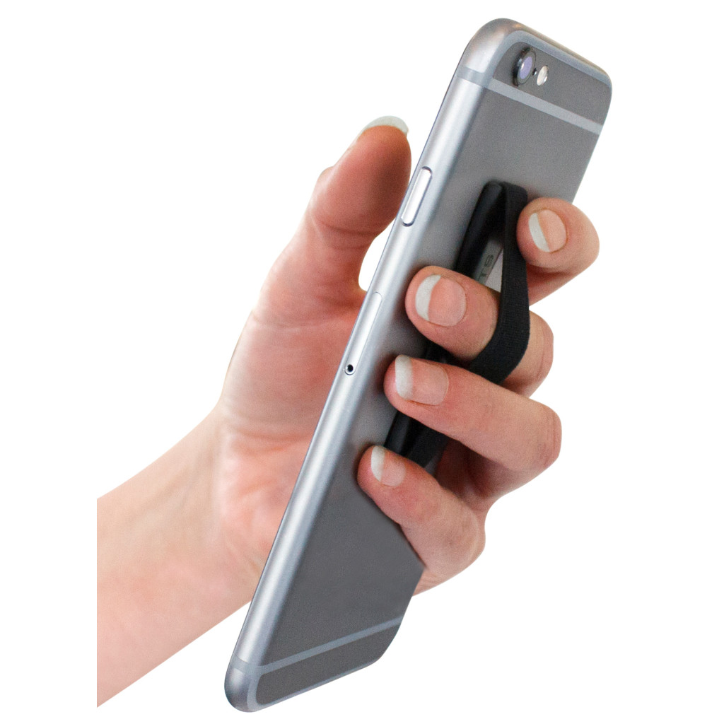 Mobiparts Smartphone & Tablet Elastic Grip Handle Black