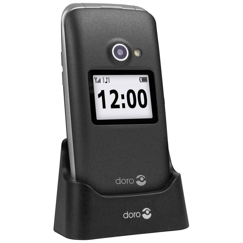 Doro 2424 2G Graphite/White + Cradle
