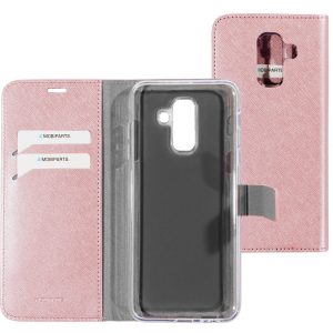 Mobiparts Saffiano Wallet Case Samsung Galaxy A6 Plus (2018) Pink