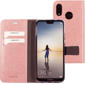 Mobiparts Saffiano Wallet Case Huawei P20 Lite Pink
