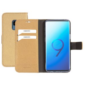 Mobiparts Saffiano Wallet Case Samsung Galaxy S9 Gold