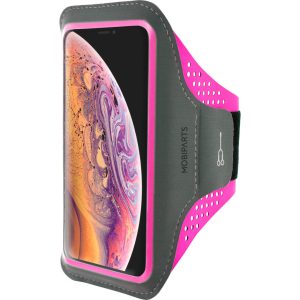 Mobiparts Comfort Fit Sport Armband Apple iPhone XS Max Neon Pink